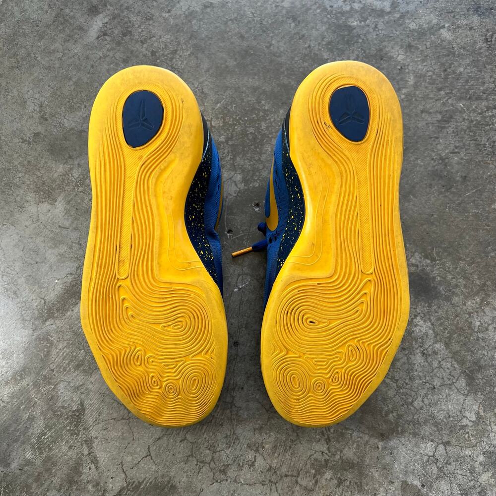 Nike Kobe 9 EM GS Gym Blue University Gold 7Y / Women’s 8.5 Warriors - Picture 6 of 12